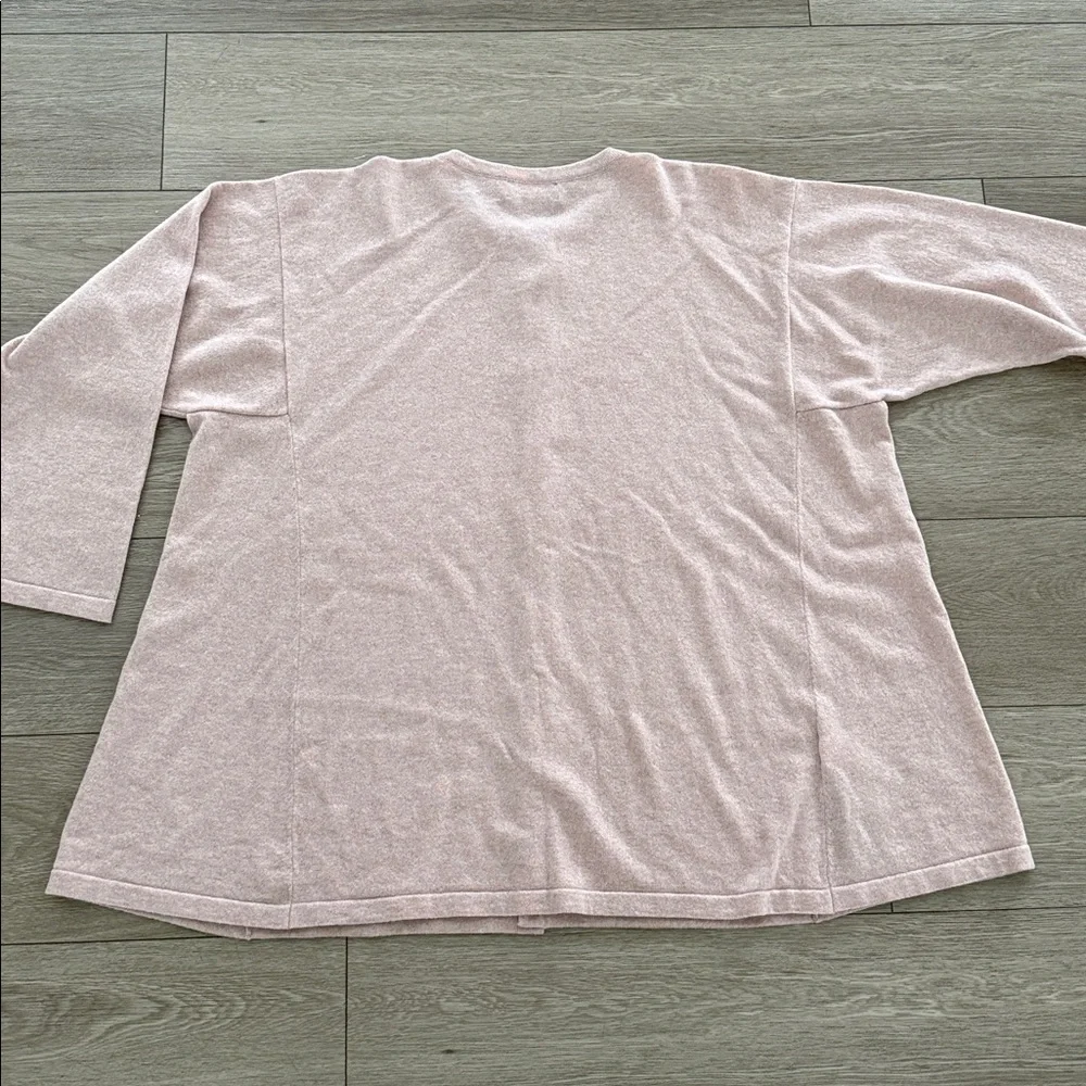 Eskandar women’s Cashmere Side Paneled Button down Cardigan O/S pink NWT